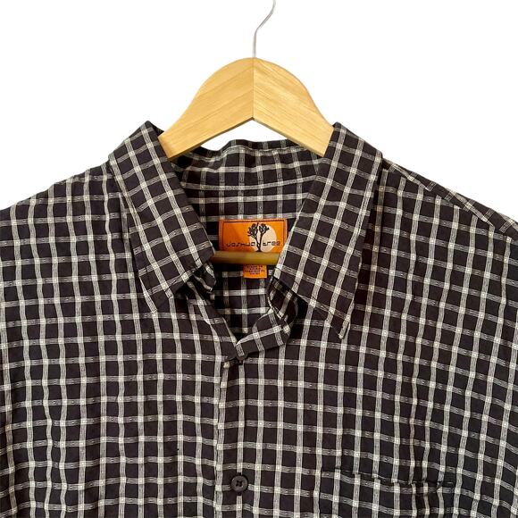 Joshua Tree Button Down Shirt Black Gingham XXL - Picture 3 of 9